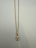 Rhinestone Pendant Charm Necklace ￼