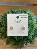Small CZ Stud Teardrop Earring