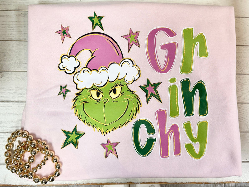 Pink “Grinchy” Crewneck