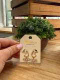 Diamond Bow/ Open Hoop