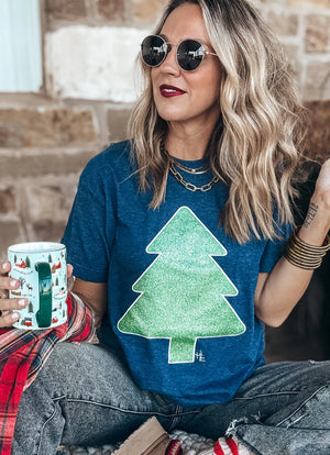 Glitter Christmas Tree Tee