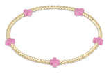 Signature Cross Small Gold Pattern 2mm Bead Bracelet