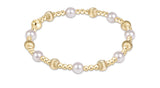 Dignity Sincerity Gold 5mm Bracelet - Pearl