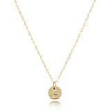 16” Necklace gold -  respect small gold disc