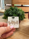 Diamond Bow Earrings/Pearl