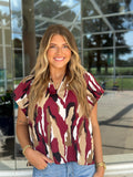 Game Day FSU Abstract Blouse