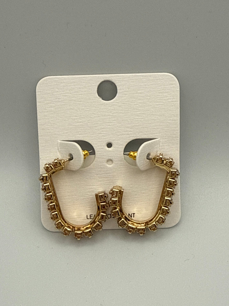 25mm Beaded Oval Hoops