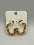 25mm Beaded Oval Hoops