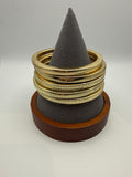 5 Row Square Gold Bangle