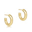 Round Gold 0.5” Post Hoop - 4mm - Smooth