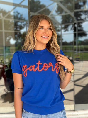 Gators Glitter Script Top