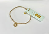 egirl Classic Gold 2mm Bead Bracelet- Blessed Small Gold Disc