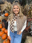 Checkered Cropped Puffer Vest