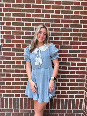 Eva Bow Lace Dress