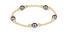Purpose Pearl Dark Grey 6mm Gold Bracelet