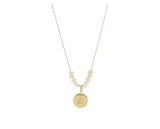 Initial Gold Disk Necklace