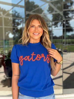 Gators Glitter Script Top