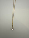 Silver Gem Drop Necklace ￼