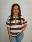 Chelsie Striped Brown Shirt