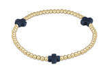 Egirl Signature Cross Gold Pattern 3MM Bead Bracelet
