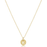 16” Necklace gold -  respect small gold disc