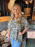 V-neck Camo Tee