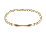 Classic Gold 3mm Bead Bracelet - Bliss Smooth Bar