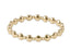 Honesty Gold Grateful Pattern 6mm bead bracelet