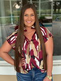 Game Day FSU Abstract Blouse