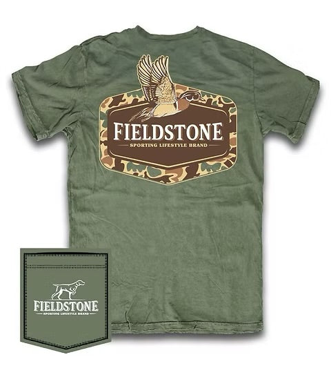 Fieldstone Camo Wood Duck Tee- Youth