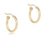 Round Gold 0.5” Hoop - Textured
