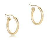 Round Gold 0.5” Hoop - Textured