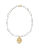 Classic Pearl 3mm Love Inspire Gold Charm