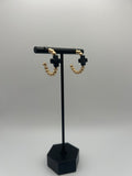 Black Cross Open Hoop