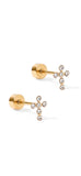 Screwback Stud Earrings- Clara Cross