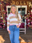 Remi Pink & Brown Striped Sweater