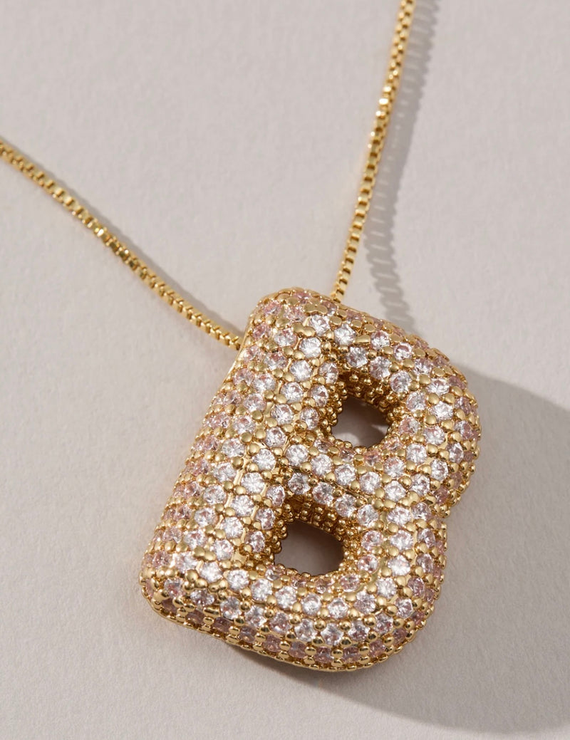 CZ Initial Necklace