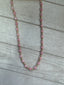 Gold & Pink Crystal Beaded 16-18” Necklace