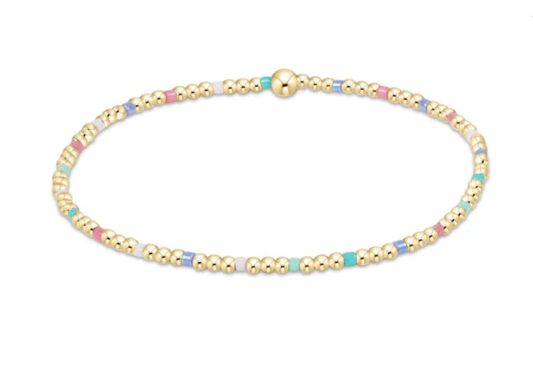 Hope Sincerity Pattern 2mm Bead Bracelet