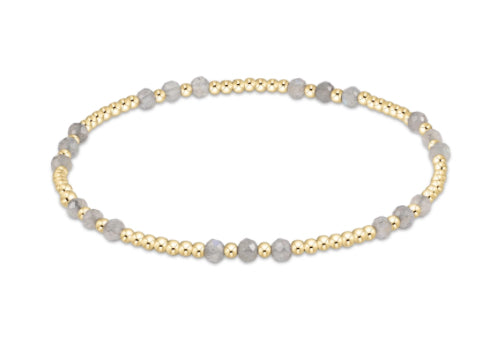 Gemstone Gold Joy Pattern 3mm Bead Bracelet