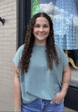 Heather Ribbed Top