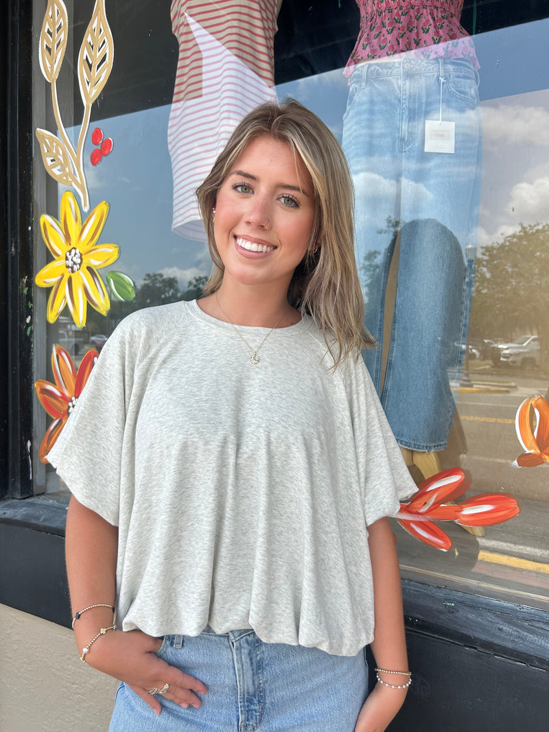 Reagan Knit Bubble Top