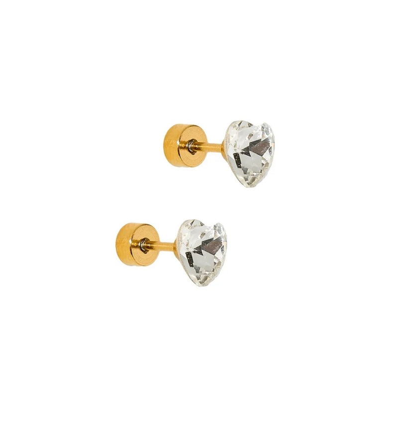 Screwback Stud Earrings- Candy Heart