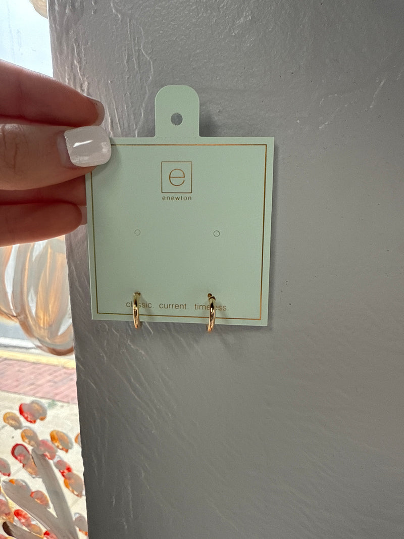 Round Gold 0.5” Post Hoop - 2mm - Smooth as