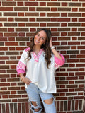 Malibu Barbie Collared Top