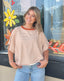 Angel Stripe Round Neck Tee