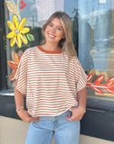 Angel Stripe Round Neck Tee