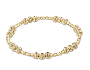 Dignity Joy Pattern 5mm Bead Bracelet Gold