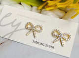 Shiny Mini Bow Earrings