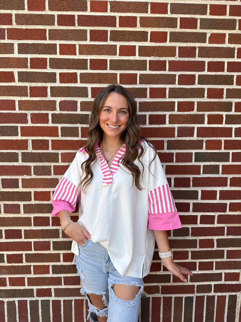 Malibu Barbie Collared Top